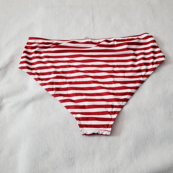 Daci Swimsuit Bathing Suit Size 22W Red White Blue 2 Piece Removable Pads - Picture 6 of 16